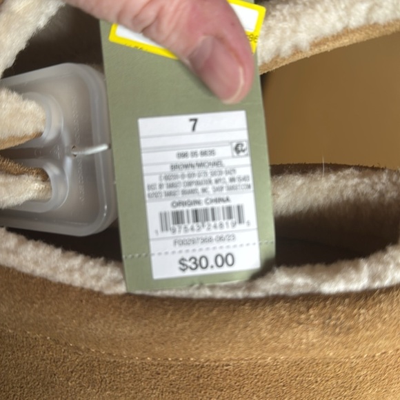 NWT Goodfellow & Co Men's Michael Moccasin Scuff Slippers Brown Size 7 - Picture 6 of 8